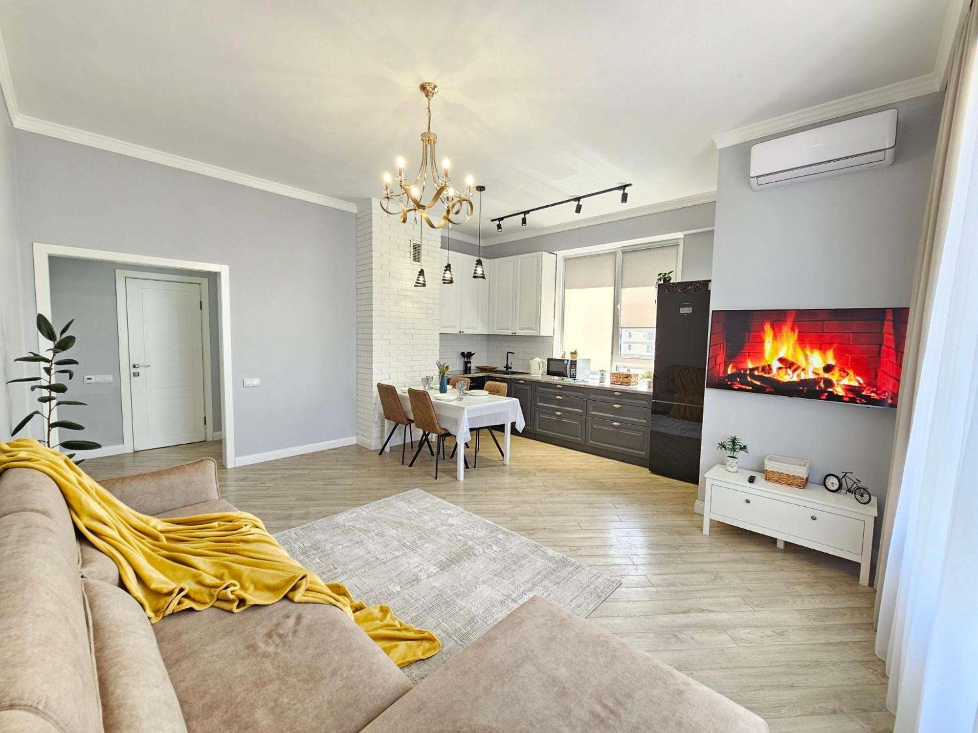 3 Room Gagarin Park Residential Complex Near Mega Shopping Mall Almatý Exterior foto