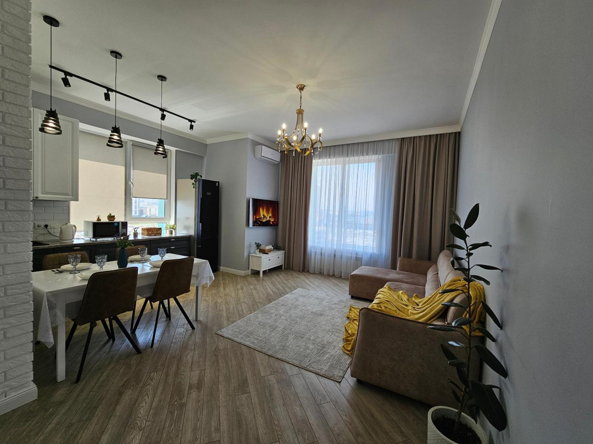 3 Room Gagarin Park Residential Complex Near Mega Shopping Mall Almatý Exterior foto